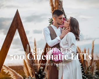 500 Cinematic LUTs for Wedding & Filmmakers – .CUBE Pack for Premiere Pro, DaVinci, Final Cut – Instant Download
