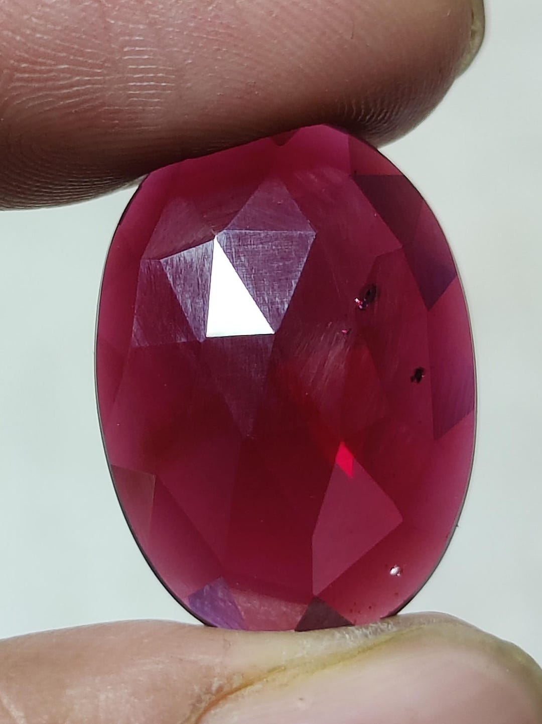 Pink Garnet Rodolite Cut Stone Oval Gemstone: Hand-polished Cut Stone ...