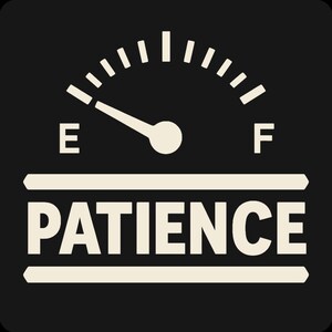 Funny Patience Shirt - Patience Gauge Running on Empty, Burnout Humor Tee, Fed Up Adult Gift