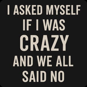 Asked Myself If I Was Crazy Shirt – “We All Said No” Funny Multiple‑Me Quote Tee