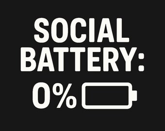 Camiseta de Humor Introvertido - Bateria Social 0% Vazia, Camiseta Nerd de Tecnologia Antissocial, Presente para Programador