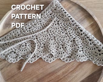 Vintage Lace Crochet Headscarf Pattern | Romantic Boho Bandana Tutorial (English PDF)