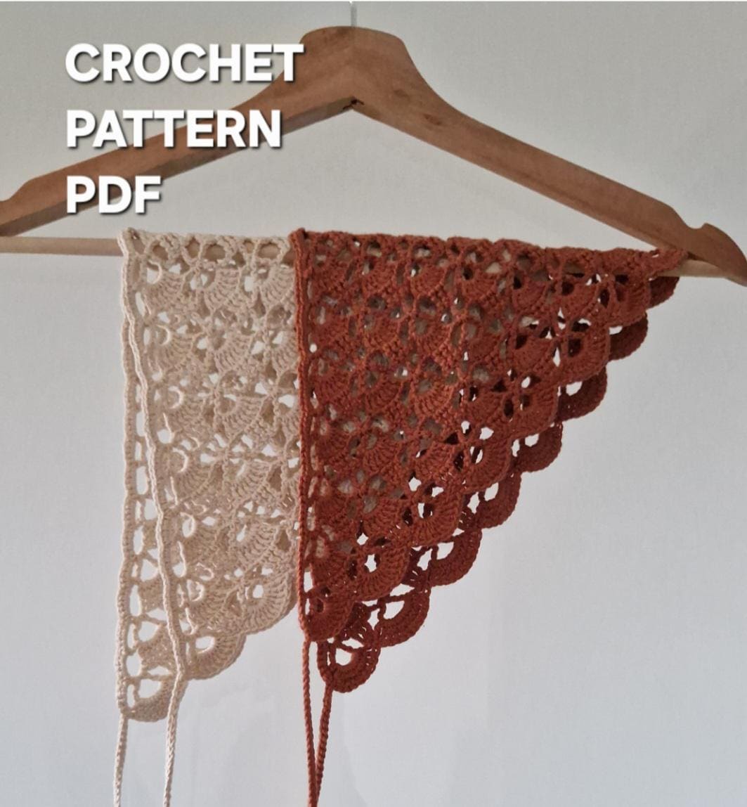 38 Head Scarf Crochet Patterns for Bandanas, Kerchiefs, and Stylish Wraps 6 Easy Crochet Summer Headscarf