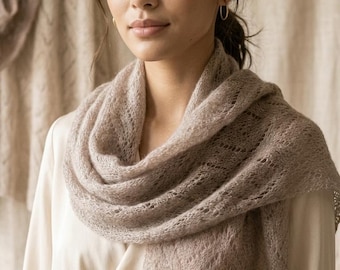 専用argue MOHAIR WOOL BIG STOLE シグネットシルバー Wedding Mohair Wrap, Knitted Gray Shawl, Wedding Lace Shawl, Bride
