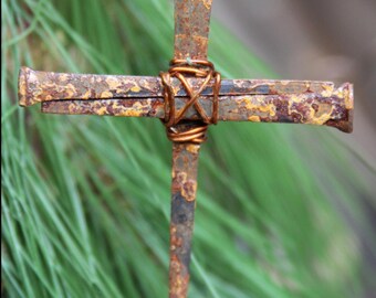 Nail Cross Ornaments - Christmas Tree, Easter Basket, Pastor Gift, Antique Style Cross Meditation Symbol, Amazing Accent With A Huge Impact!