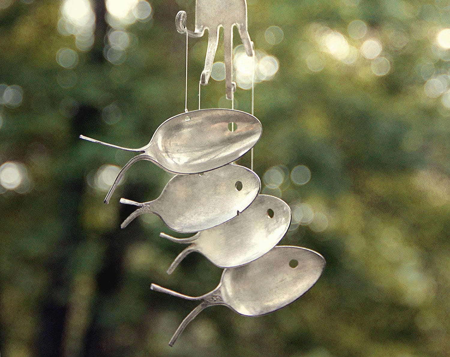 Silverware Fish Wind Chime Spoon fish Windchime Holiday Gift Etsy