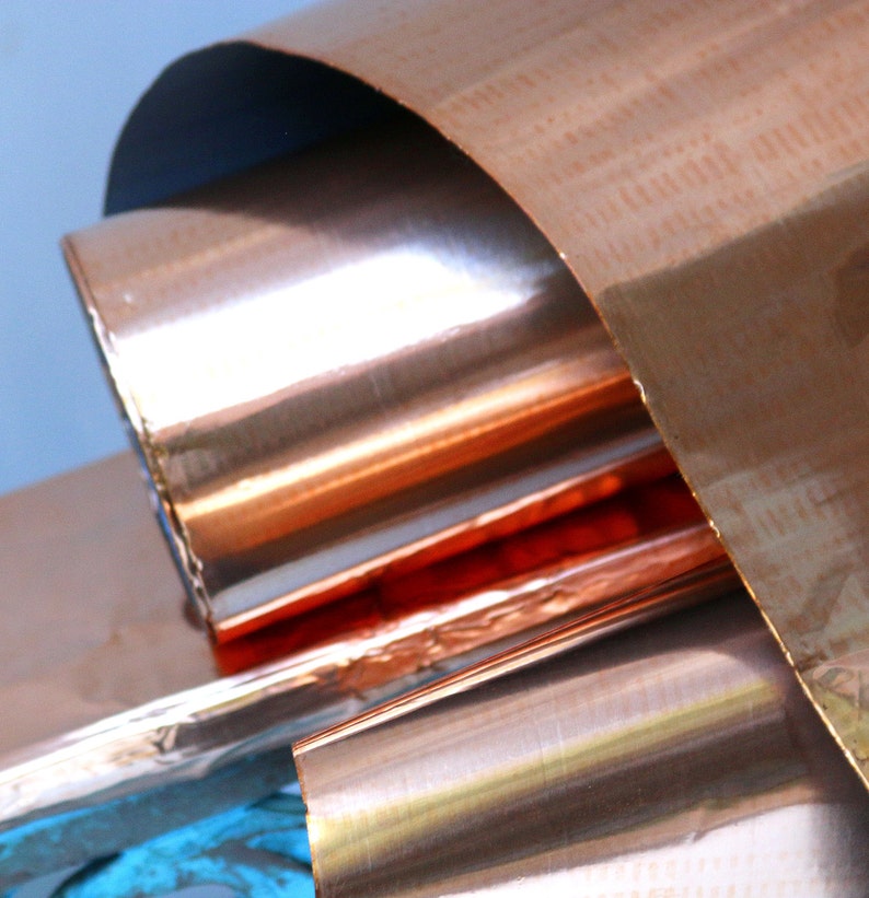 Copper Sheeting Bright Shiny New Penny Metallic Stamping Embossing Engraving Sheet Metal