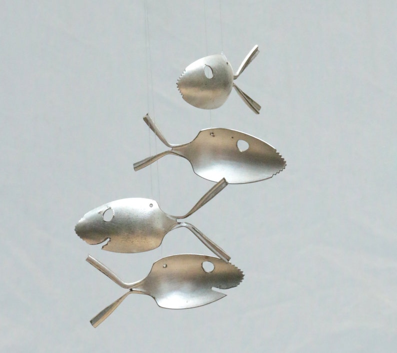 Saw Tooth Shark Mobile Sword Fish Silver Spoon Fish Metal Etsy