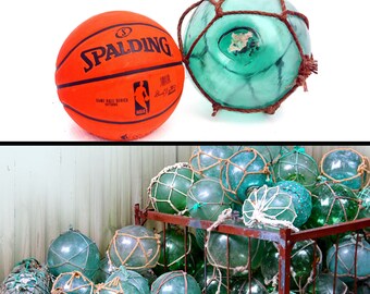 Bring a Bit of the Ocean to Your Garden; Add a Huge Vintage Glass Fishing Float, Japanese Fish Float, Gazing/Meditation Ball for the Garden