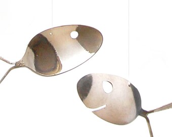 Add A Rustic Fish To Your Wind Chime, Upcycled Rustic Fish Is Made From A Silver Plate Spoon, Sold Alone Or Can Be Added To Any Wind Chime