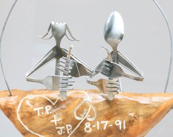 Hearts & Fishing, Personalize the Perfect Wedding/Anniversary Gift by Adding the Lucky Couple's Initials and/or Date of the Special Occasion