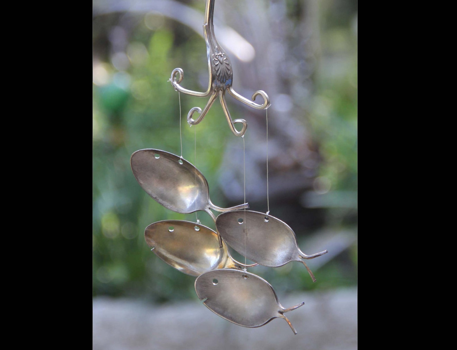 Silver Spoon Fish Mobile Nautical Navy Gift Maritime Brass Etsy