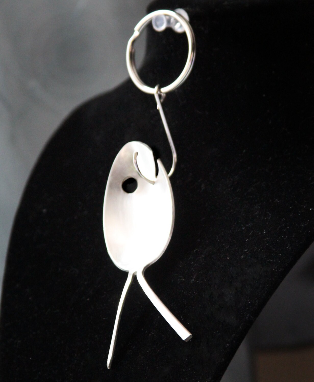 Silver Spoon Fish Keychain I'm Hooked On You, Fisherman