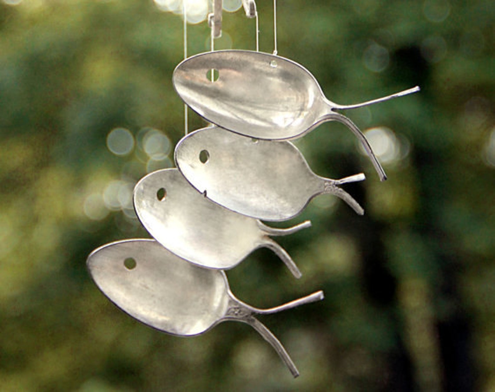 Seaducing Silver Spoon Fish Chime With Sole Eco Friendly Etsy