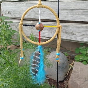 Copper & Turquoise blue concho Medicine wheel