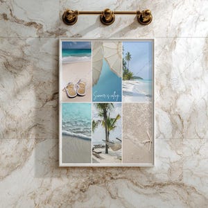 Kunstdruck Strandlandschaft | Küsten Ozean Landschaft Poster | Serene Beach Szene Dekor | Meer druckbare Kunst | Seelandschaft Wandbild