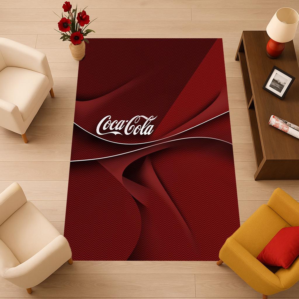 コカ・コーラのヴィンテージスタイルラグ：80年代のレトロなインテリア
