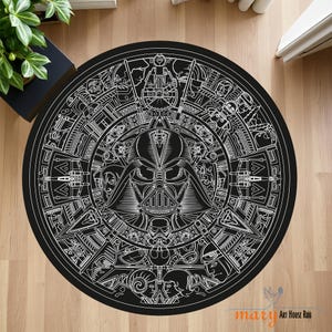 Darth Vader-mandalatapijt: Star Wars Azteeks geometrisch tapijt
