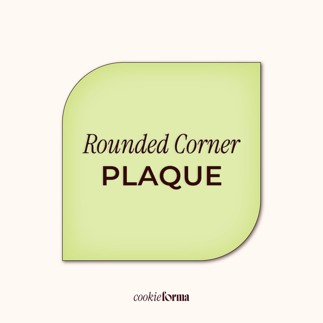 Half Rounded Square Plaque Cookie Cutter STL Files (digital Download ...