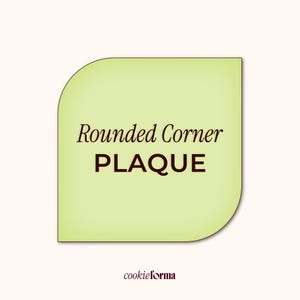 Halvrundad fyrkantig plakett kakform STL-filer (digital nedladdning)