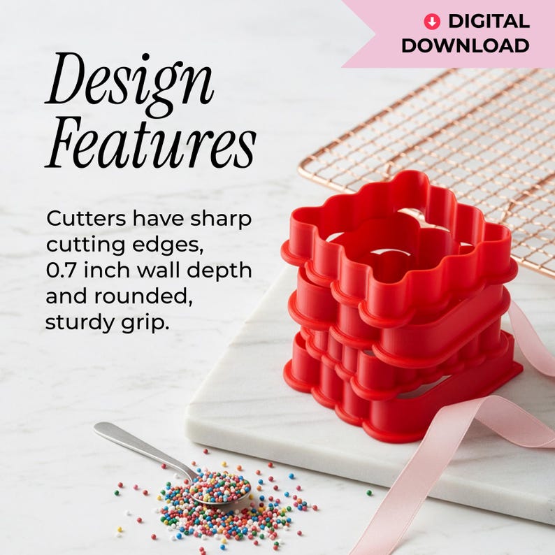 Ruby Cookie Cutter STL Cute Reindeer Cookie Cutter, 8 Sizes (digital Download) - Etsy