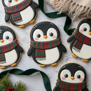 STL Pinguin mit Schal Ausstechform, 8 Größen (Digital Download)