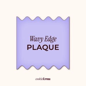 Kakform med vågig kant, plakett, STL-filer för 3D-utskrift (digital nedladdning)