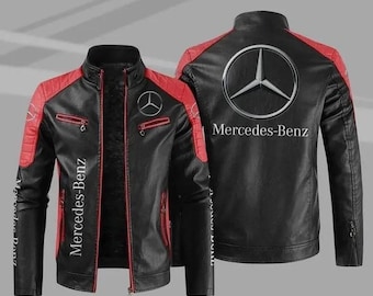 Mercedes Benz Leather Jacket | Motorsport F1 Racing Jacket | Outerwear for Him