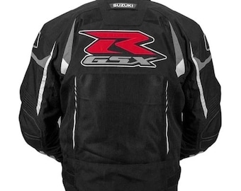 All Seasons Suzuki Motorbike Riding Jacket Breathable Mesh Fabric Biker Jacket CE Armors