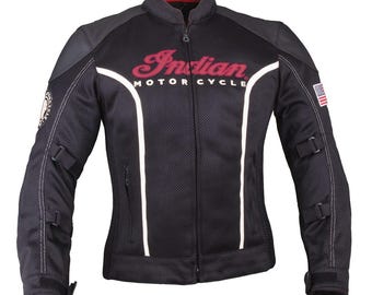 All Season Indian Motorcycle Riding Jacket Vented Mesh Fabric Summer Biker Jacket CE Protective Racing Gear