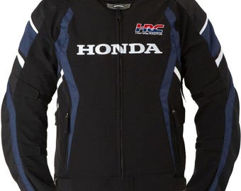 All Seasons Honda Riding Motorcycle Jacket | Breathable Mesh Fabric Jacket | Biker Gear CE Armors