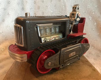 ビンテージブリキ戦車、M45陸軍ブリキおもちゃ戦車、摩擦動力