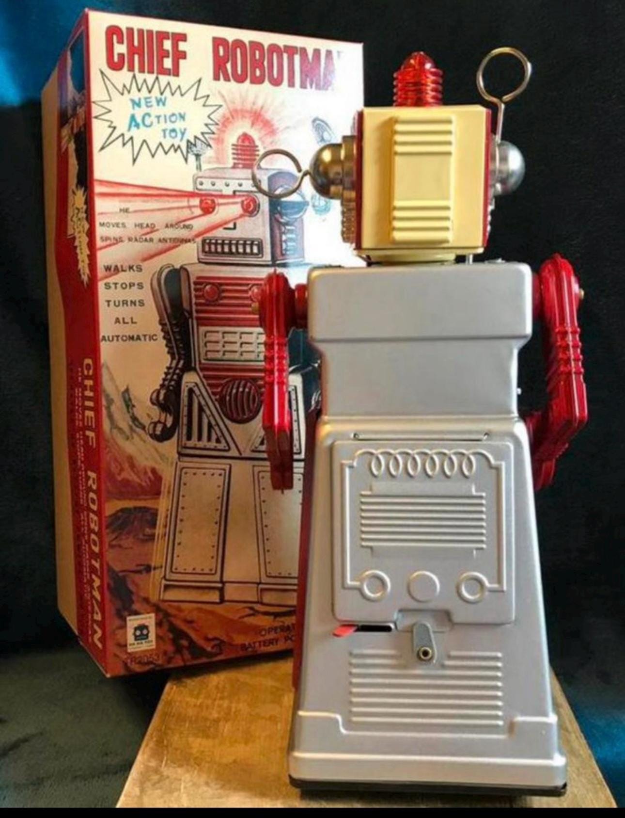 レトロロボット CHIEF ROBOTMAN 箱付き Chief Robotman Robot - Etsy
