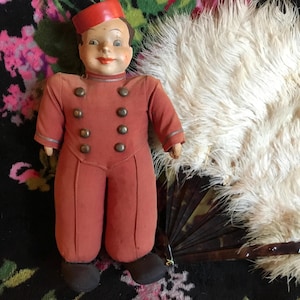 besondere antike Rasselpuppe Piccolo anno 1900