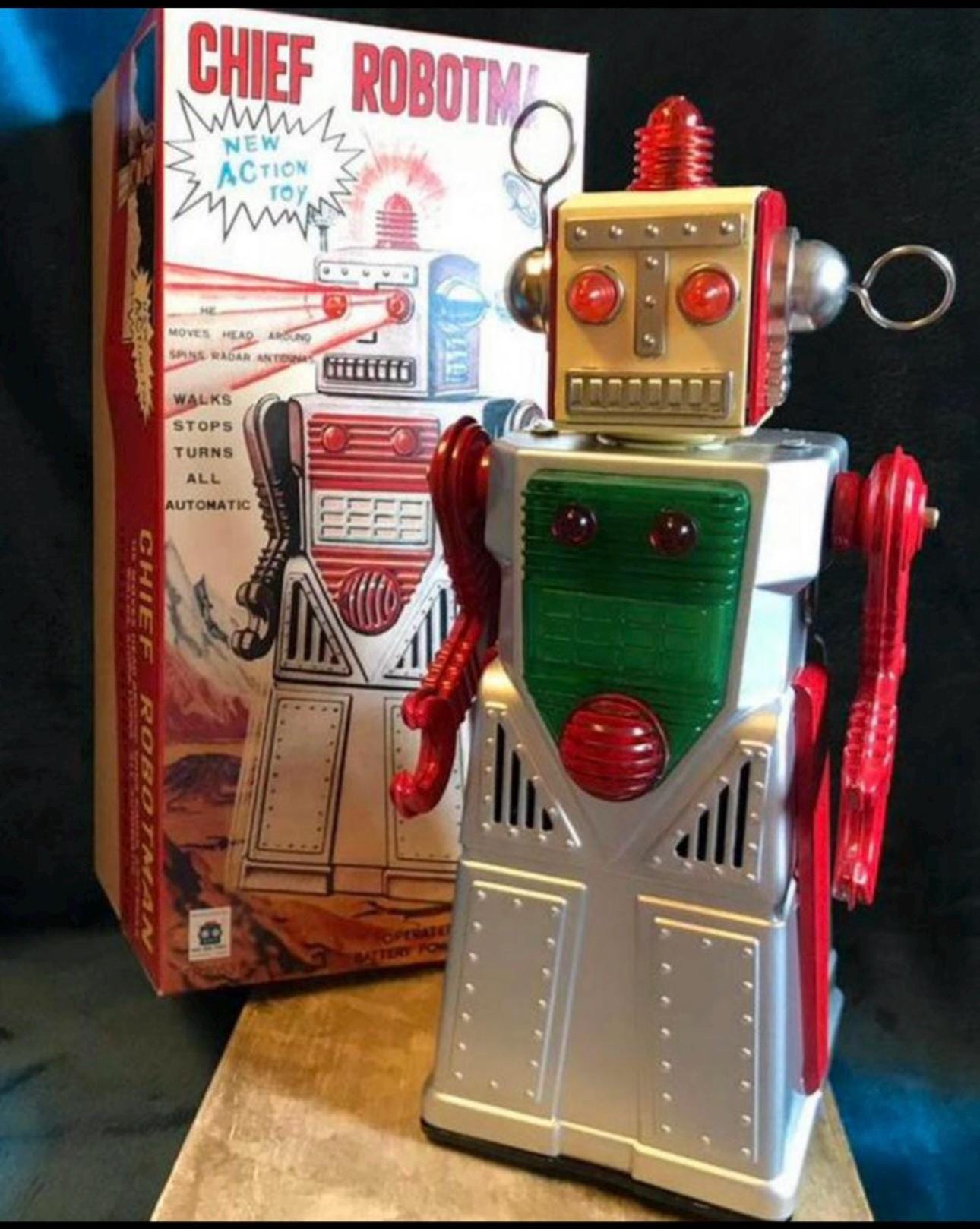 Jouet Robot Vintage Ha Ha Toys Chief Robotman - Collection