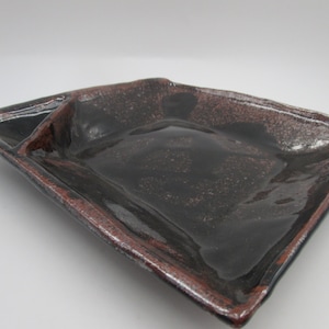 Vintage Ceramic Dip and Chip Serving Dish