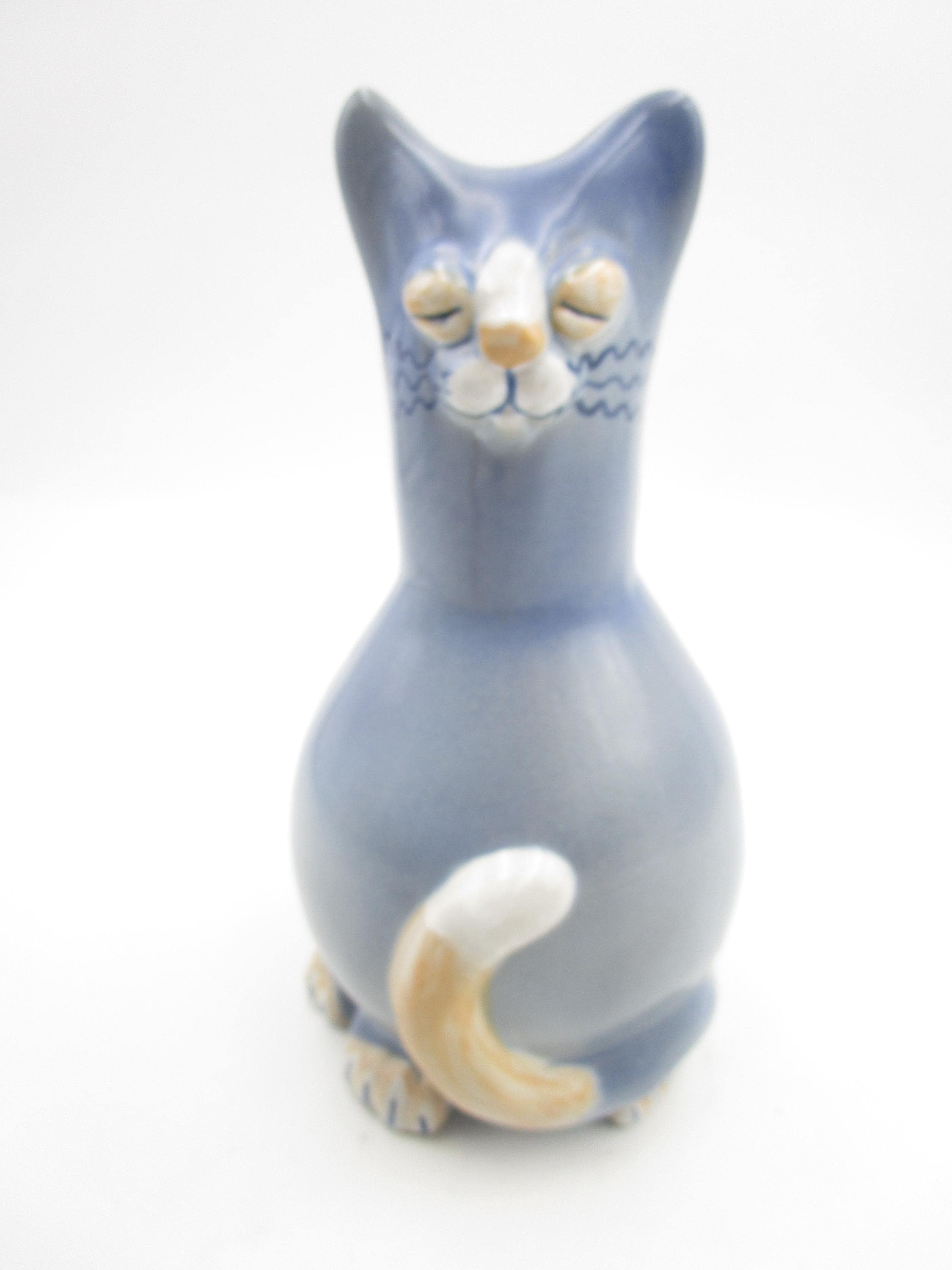 米国　ヴィンテージ　キャットフィーダー　猫の置物 　ルイビルストーンウエア　レア Louisville Stoneware Cat - Etsy