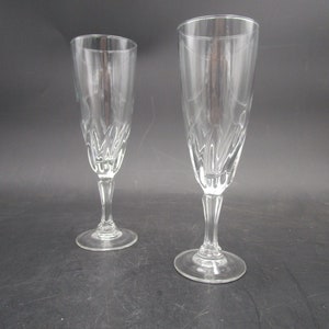Vintage Fluted Champagne and wine glasses set of 3