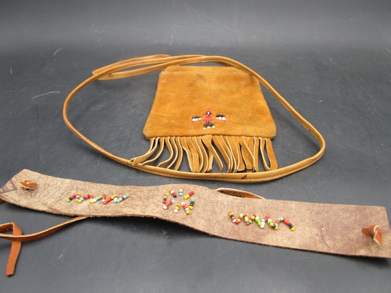 Vintage Souvenir Native American Purse and Headba… - image 1