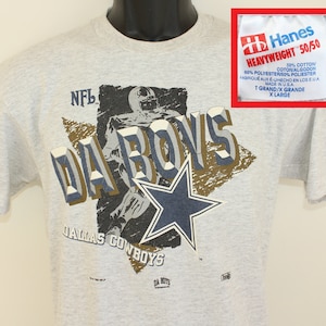 Dallas Cowboys Da Boys vintage youth t-shirt kids' XL light gray flecked 90s 1993 image 1