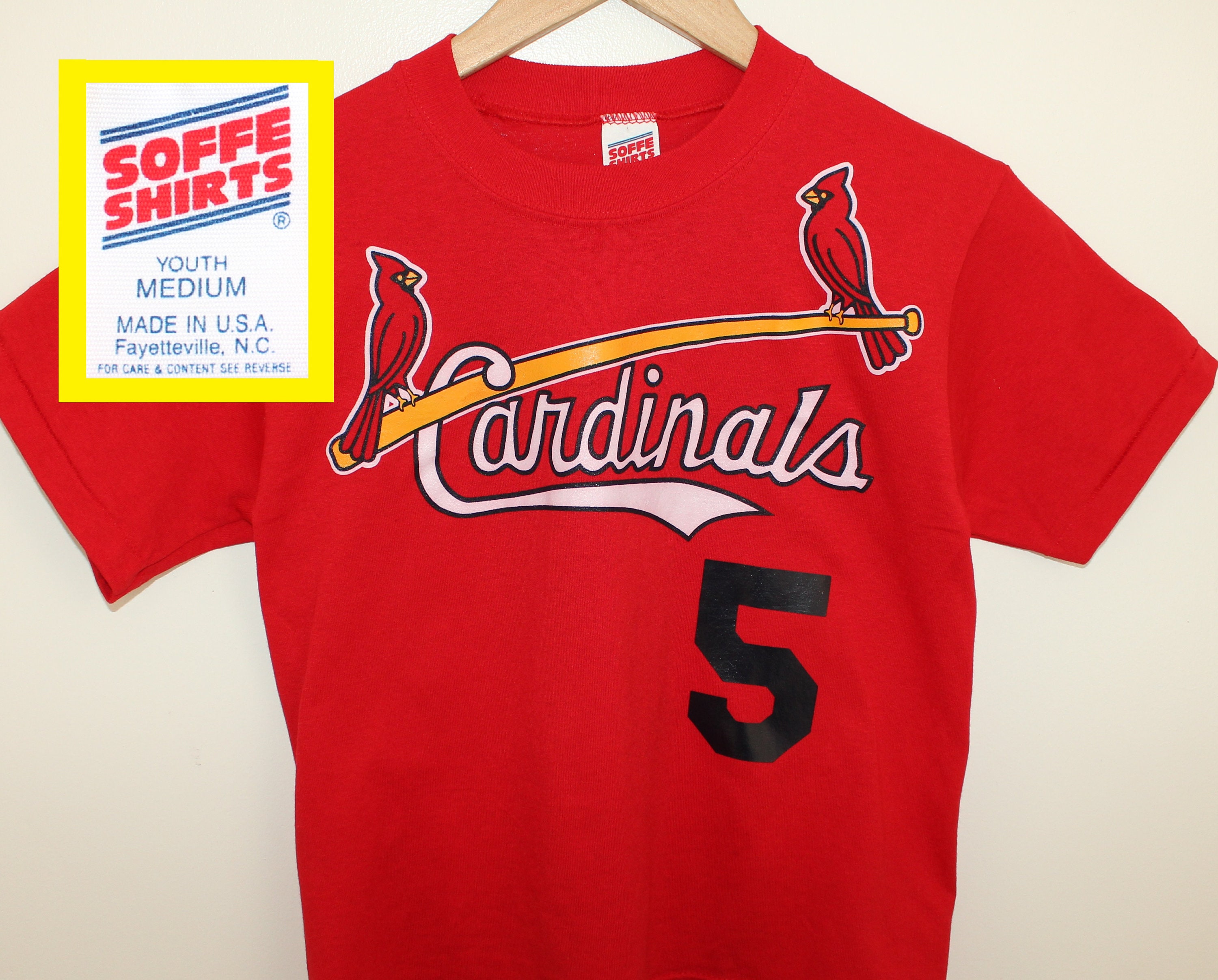 Vintage Kids St. Louis Cardinals MLB Baseball 1980s tee t shirt Size Kids  Large