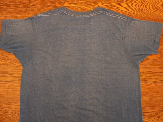 Paper thin burnout DISTRESSED vintage t-shirt blu… - image 4