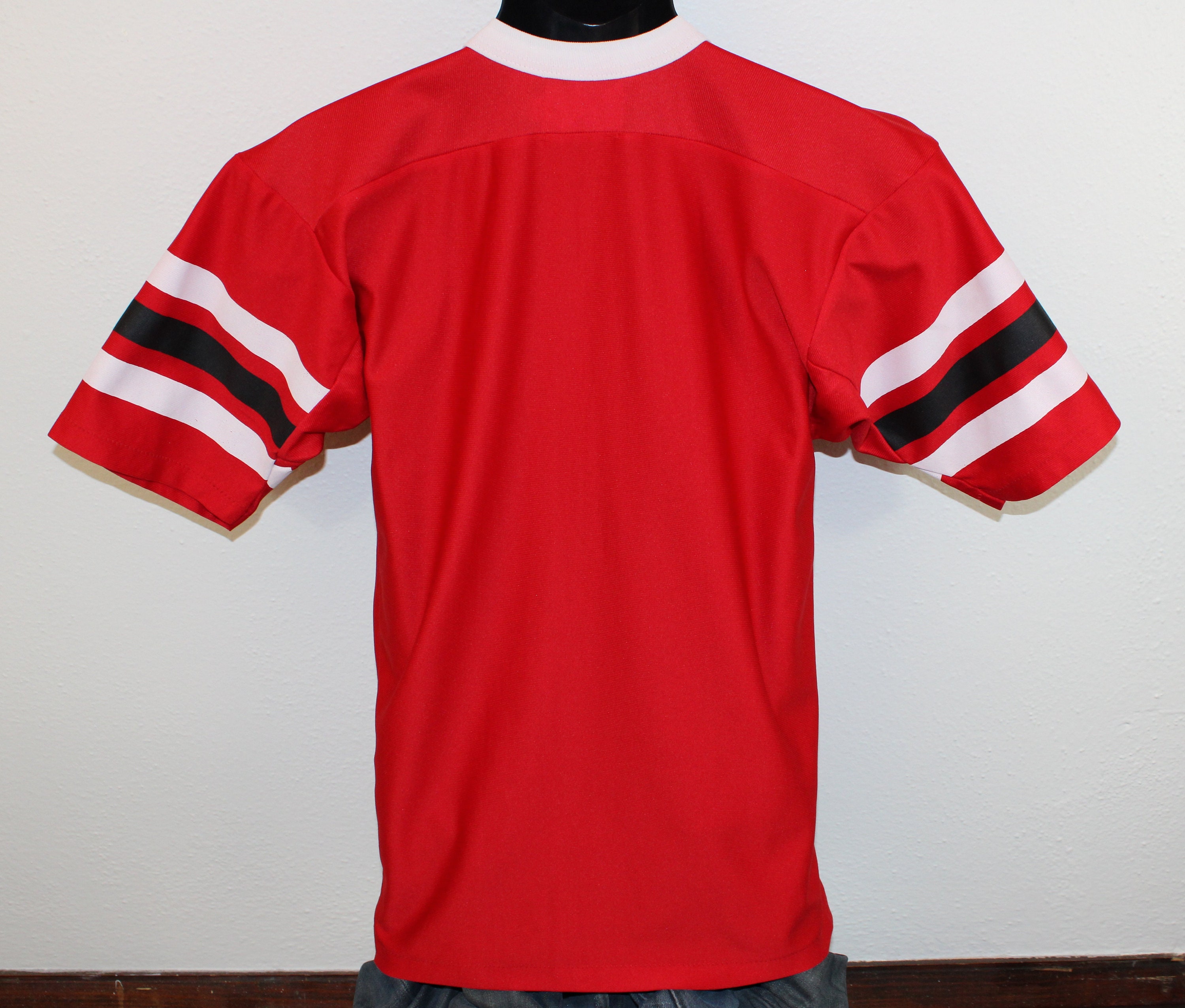 70s General Athletic Vintage Youth Football Jersey Top V-neck