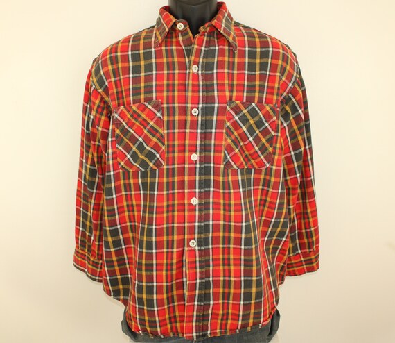 Grants Mens Wear Work Shirt Vintage 