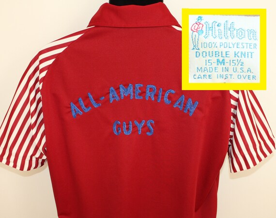 All American Guys vintage bowling shirt M 15-15.5