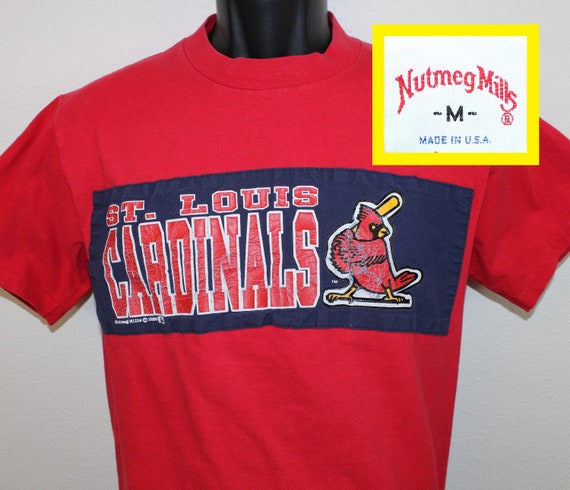 VINTAGE St. Louis Cardinals Shirt Adult Large Red Russell Athletic