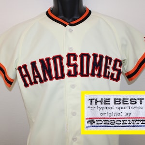Handsomes Descente vintage Japanese baseball jersey off-white Japan button-front short-sleeve