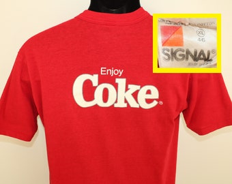 Mary Skabelse binding Enjoy Coke Route Warrior vintage t-shirt M/L red 80s Coca-Cola - Etsy 日本