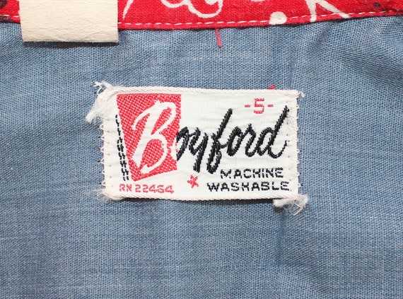 Boyford brand vintage youth chambray shirt bandan… - image 9