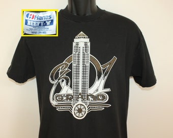 801 Grand Principal Building Skyscraper vintage t-shirt M black 80s 90s Des Moines Iowa